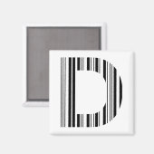 SCHREIBEN D BAR CODE Erstes erstes Barcodemuster Magnet (Vorderseite/Rückseite)