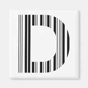 SCHREIBEN D BAR CODE Erstes erstes Barcodemuster Magnet