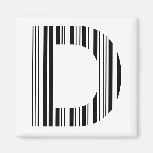SCHREIBEN D BAR CODE Erstes erstes Barcodemuster Magnet (Vorne)