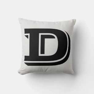 SCHREIBEN D MONOGRAM PILLOW KISSEN