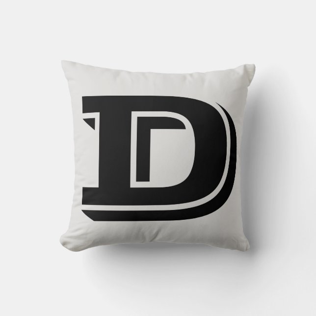 SCHREIBEN D MONOGRAM PILLOW KISSEN (Vorderseite)