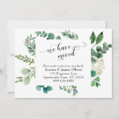 Schreiben, das wir mit Eukalyptus übertragen haben Ankündigung (Vorderseite)