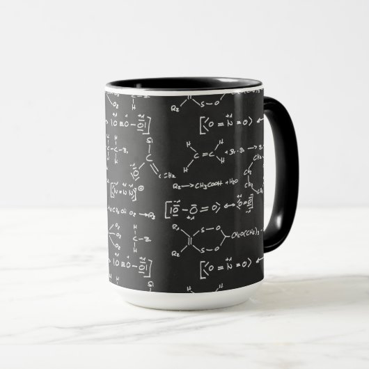 Schreiben der chemischen Formel Tasse (VorderseiteRechts)