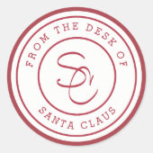 Schreiben der Santa Umschlag Aufkleber (Vorderseite)