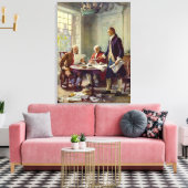 Schreiben der Unabhängigkeitserklärung 1776 Leinwanddruck (Insitu (Wohnzimmer))