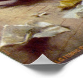 Schreiben der Unabhängigkeitserklärung 1776 Poster (Ecke)