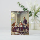 Schreiben der Unabhängigkeitserklärung Postkarte (Stehend Vorderseite)