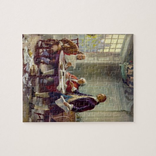 Schreiben der Unabhängigkeitserklärung Puzzlespiel Puzzle (Horizontal)