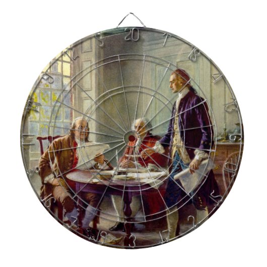 Schreiben der Unabhängigkeitserklärung (USA) Dartscheibe (vorne)