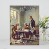 Schreiben der Unabhängigkeitserklärung (USA) Karte (Stehend Vorderseite)