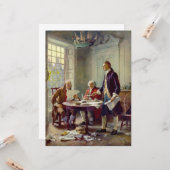 Schreiben der Unabhängigkeitserklärung (USA) Karte (Vorderseite/Rückseite Beispiel)