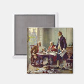 Schreiben der Unabhängigkeitserklärung (USA) Magnet (Vorderseite/Rückseite)