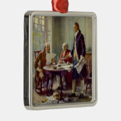 Schreiben der Unabhängigkeitserklärung (USA) Ornament Aus Metall (Rechts)