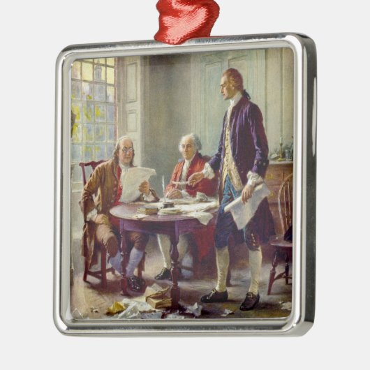 Schreiben der Unabhängigkeitserklärung (USA) Ornament Aus Metall (Links)