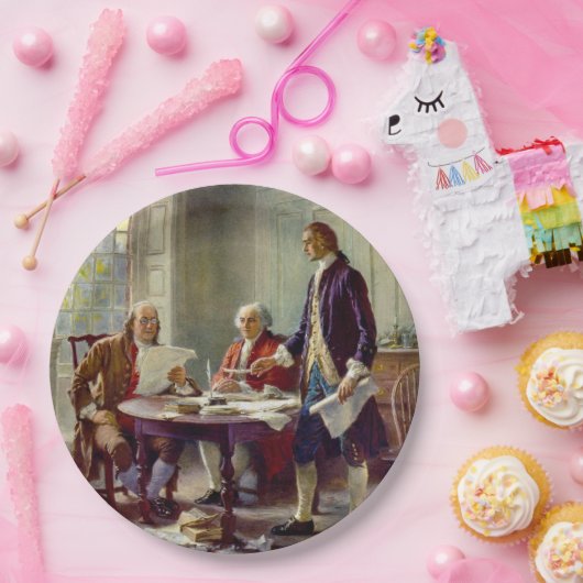 Schreiben der Unabhängigkeitserklärung (USA) Pappteller (Party)