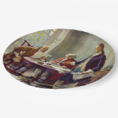 Schreiben der Unabhängigkeitserklärung (USA) Pappteller (Schrägansicht)