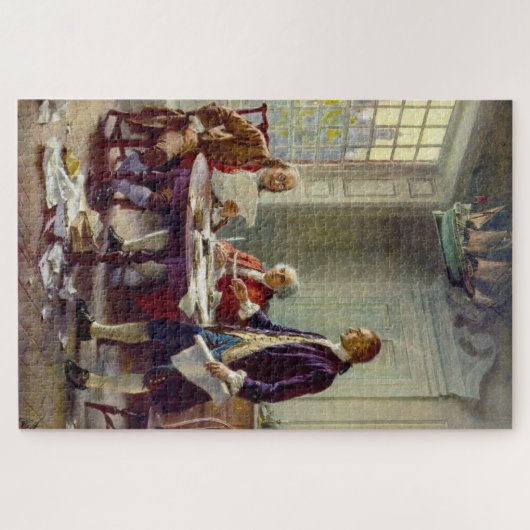 Schreiben der Unabhängigkeitserklärung (USA) Puzzle (Horizontal)