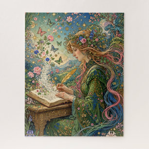 Schreiben der Welt Art Nouveau Puzzle