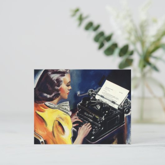 Schreiben des Sekretärs der Vintagen Führungskraft (Stehend Vorderseite)