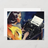 Schreiben des Sekretärs der Vintagen Führungskraft (Vorne/Hinten)