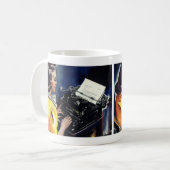 Schreiben des Sekretärs der Vintagen Führungskraft Kaffeetasse (Vorderseite Links)