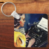 Schreiben des Sekretärs der Vintagen Führungskraft Schlüsselanhänger (Vorderseite)