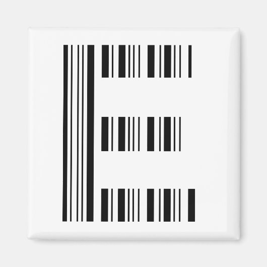 SCHREIBEN E BAR CODE Erstes erstes Barcode-Muster Magnet (Vorne)