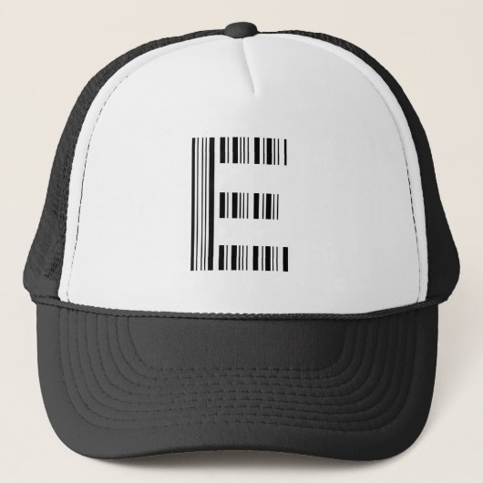 SCHREIBEN E BAR CODE Erstes erstes Barcode-Muster Truckerkappe (Vorderseite)