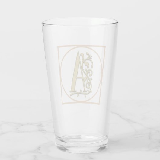 SCHREIBEN EIN MONOGRAM Schöne Hochzeit Neues Zuhau Glas (Rückseite)
