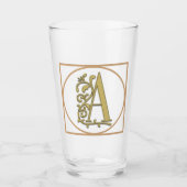 SCHREIBEN EIN MONOGRAM Schöne Hochzeit Neues Zuhau Glas (Vorderseite)