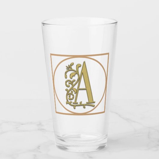 SCHREIBEN EIN MONOGRAM Schöne Hochzeit Neues Zuhau Glas (Vorderseite)