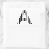SCHREIBEN EINES BAR CODE-ersten ersten Barcode-Mus Rechteckiger Aufkleber (Tasche)