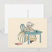 Schreiben eines Briefes Postkarte (Vorne/Hinten)