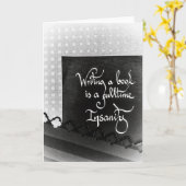 Schreiben eines Büchermanifests schwarz-weiß Karte (Gelbe Blume)