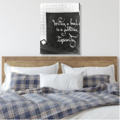 Schreiben eines Büchermanifests schwarz-weiß Leinwanddruck (Insitu (Schlafzimmer))