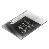 Schreiben eines Büchermanifests schwarz-weiß Notizblock (Linke Seite)