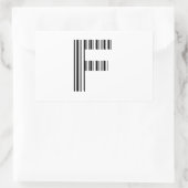 SCHREIBEN F BAR CODE Erste erste Barcodetabelle Rechteckiger Aufkleber (Tasche)