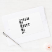 SCHREIBEN F BAR CODE Erste erste Barcodetabelle Rechteckiger Aufkleber (Umschlag)