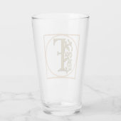 SCHREIBEN F MONOGRAM Schöne Hochzeit Neues Zuhause Glas (Rückseite)