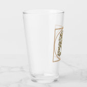 SCHREIBEN F MONOGRAM Schöne Hochzeit Neues Zuhause Glas (Rechts)