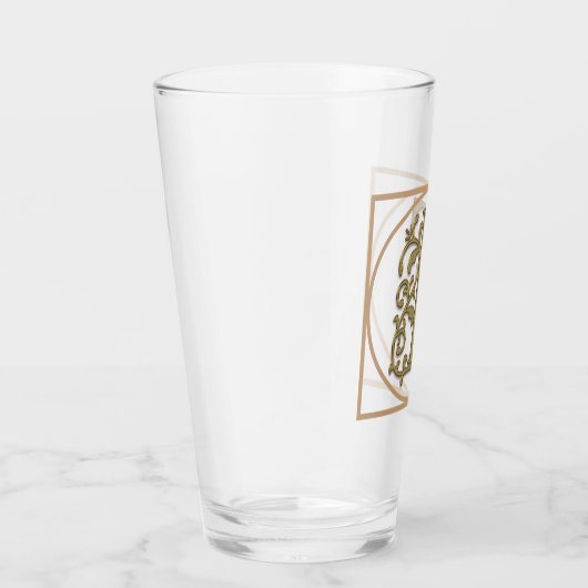 SCHREIBEN F MONOGRAM Schöne Hochzeit Neues Zuhause Glas (Rechts)