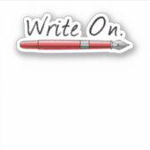 Schreiben für Schriftsteller Aufkleber (Vorderseite)