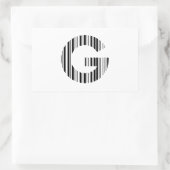 SCHREIBEN G BAR CODE Erstes erstes Barcode-Muster Rechteckiger Aufkleber (Tasche)