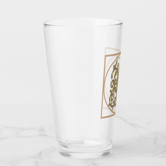 SCHREIBEN G MONOGRAM Schöne Hochzeit Neues Zuhause Glas (Rechts)
