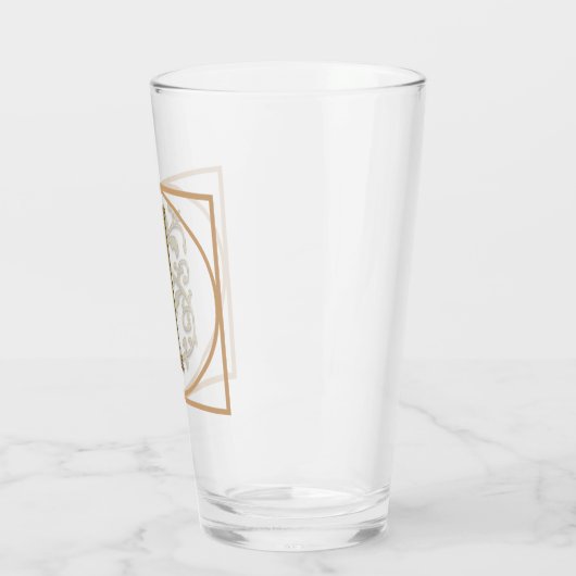 SCHREIBEN I MONOGRAM Schöne Hochzeit Neues Zuhause Glas (Links)