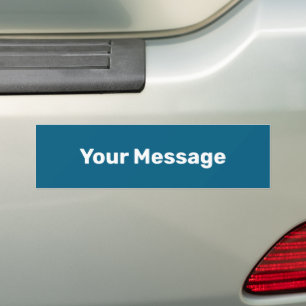Schreiben Ihrer Message Ocean Blue White Text Temp Autoaufkleber