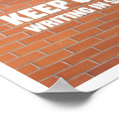 Schreiben in der Sitzung Poster (Ecke)