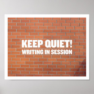 Schreiben in der Sitzung Poster
