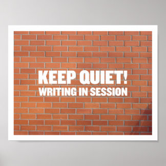 Schreiben in der Sitzung Poster