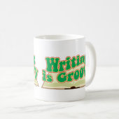 Schreiben ist Groovy Fun Autor Retro Book Style Kaffeetasse (VorderseiteRechts)